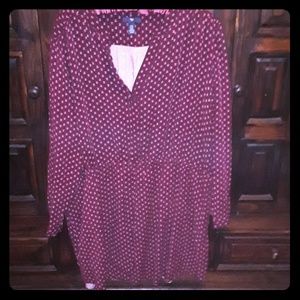 Gap XXL Shirtdress Maroon EUC
